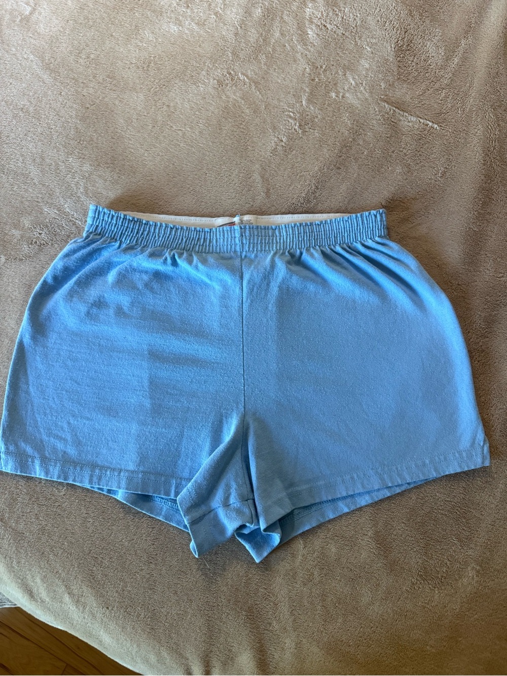Soffe Pale Blue Elastic Waist Athletic Shorts